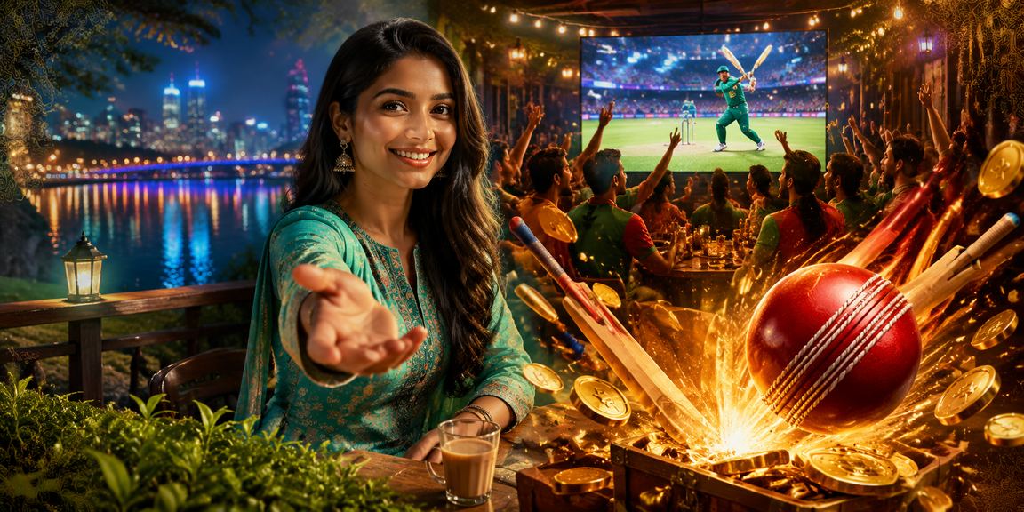 চা বাগানের পটভূমিতে ঢাকায় ক্রিকেট বেটিং উপভোগ করছেন একজন ব্যবহারকারী