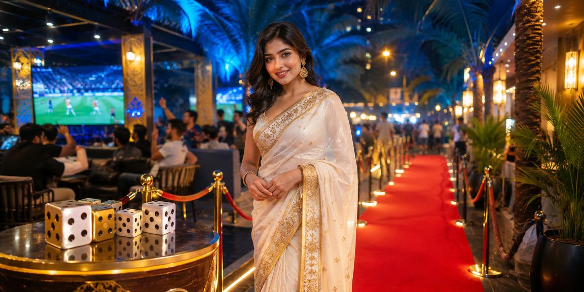 ঢাকায় শাড়ি পরা একজন নারী খেলোয়াড় ডাইস গেমে অংশ নিচ্ছেন